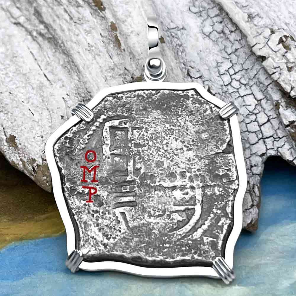 Concepcion Shipwreck 4 Reale Silver Piece of 8 Sterling Silver Pendant