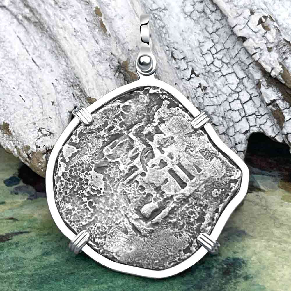 Concepcion Shipwreck 4 Reale Silver Piece of 8 Sterling Silver Pendant