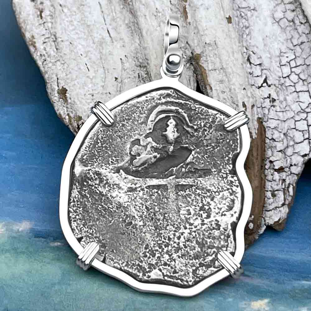 Concepcion Shipwreck 4 Reale Silver Piece of 8 Sterling Silver Pendant