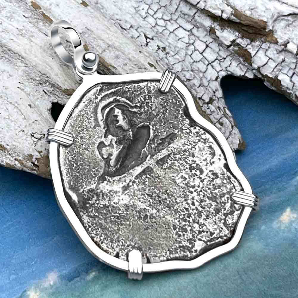 Concepcion Shipwreck 4 Reale Silver Piece of 8 Sterling Silver Pendant