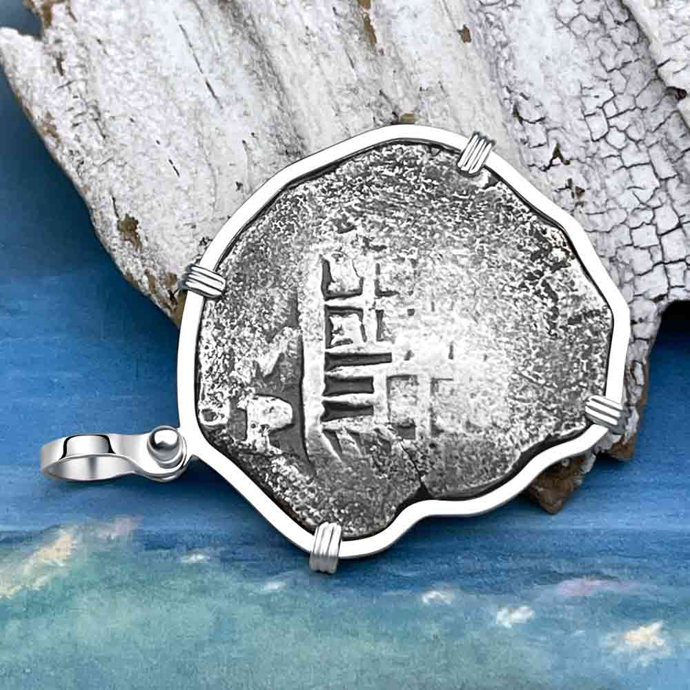 Concepcion Shipwreck 4 Reale Silver Piece of 8 Sterling Silver Pendant