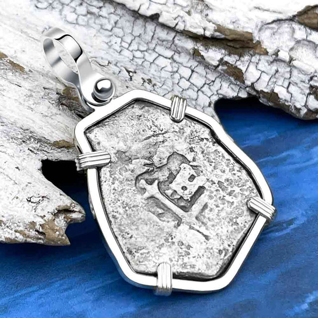 Joanna Shipwreck 4 Reale Cob "Piece of 8" Coin Sterling Silver Pendant