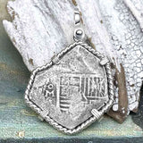 Joanna Shipwreck 4 Reale Cob "Piece of 8" Coin Sterling Silver Pendant 