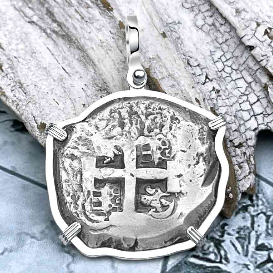 1768 Pirate Era Spanish 8 Reale &quot;Piece of Eight&quot; Sterling Silver Pendant