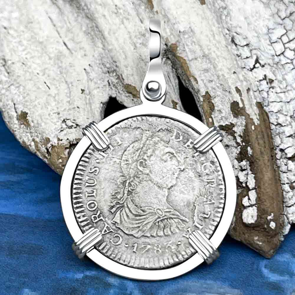 El Cazador Shipwreck 1783 1 Reale Sterling Silver Treasure Coin Pendant