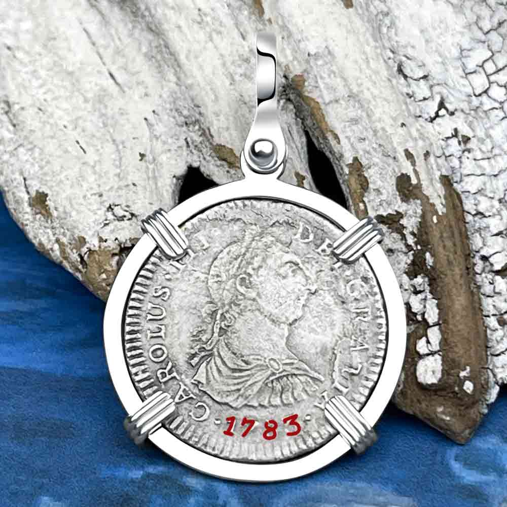 El Cazador Shipwreck 1783 1 Reale Sterling Silver Treasure Coin Pendant