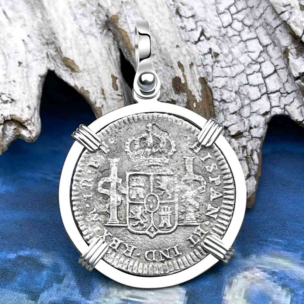 El Cazador Shipwreck 1783 1 Reale Sterling Silver Treasure Coin Pendant