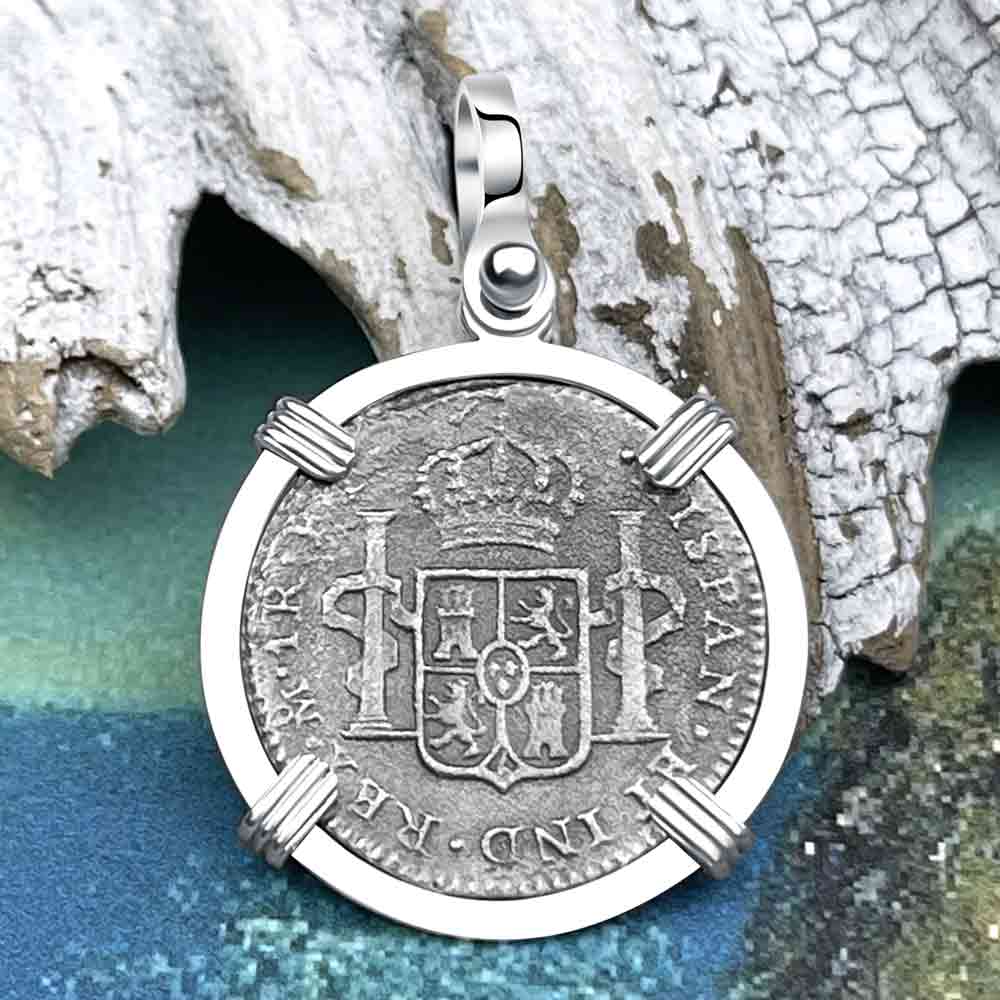 El Cazador Shipwreck 1783 1 Reale Sterling Silver Treasure Coin Pendant