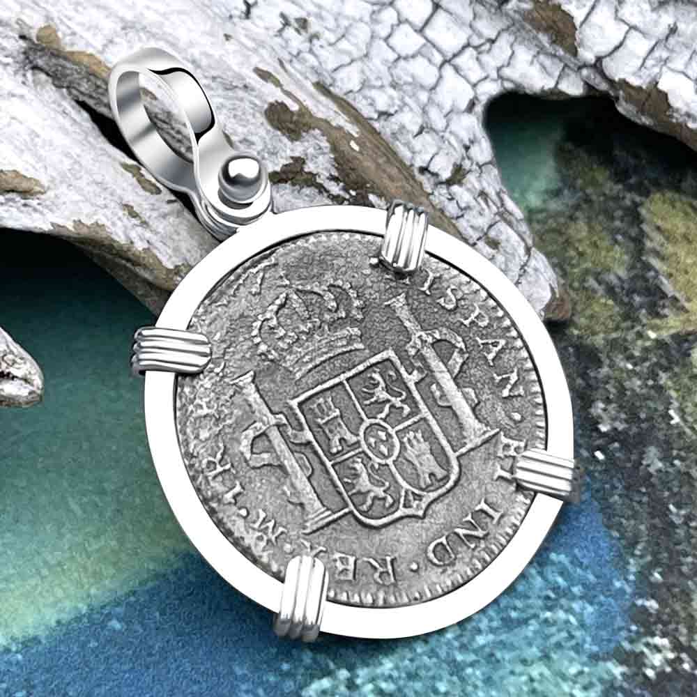 El Cazador Shipwreck 1783 1 Reale Sterling Silver Treasure Coin Pendant