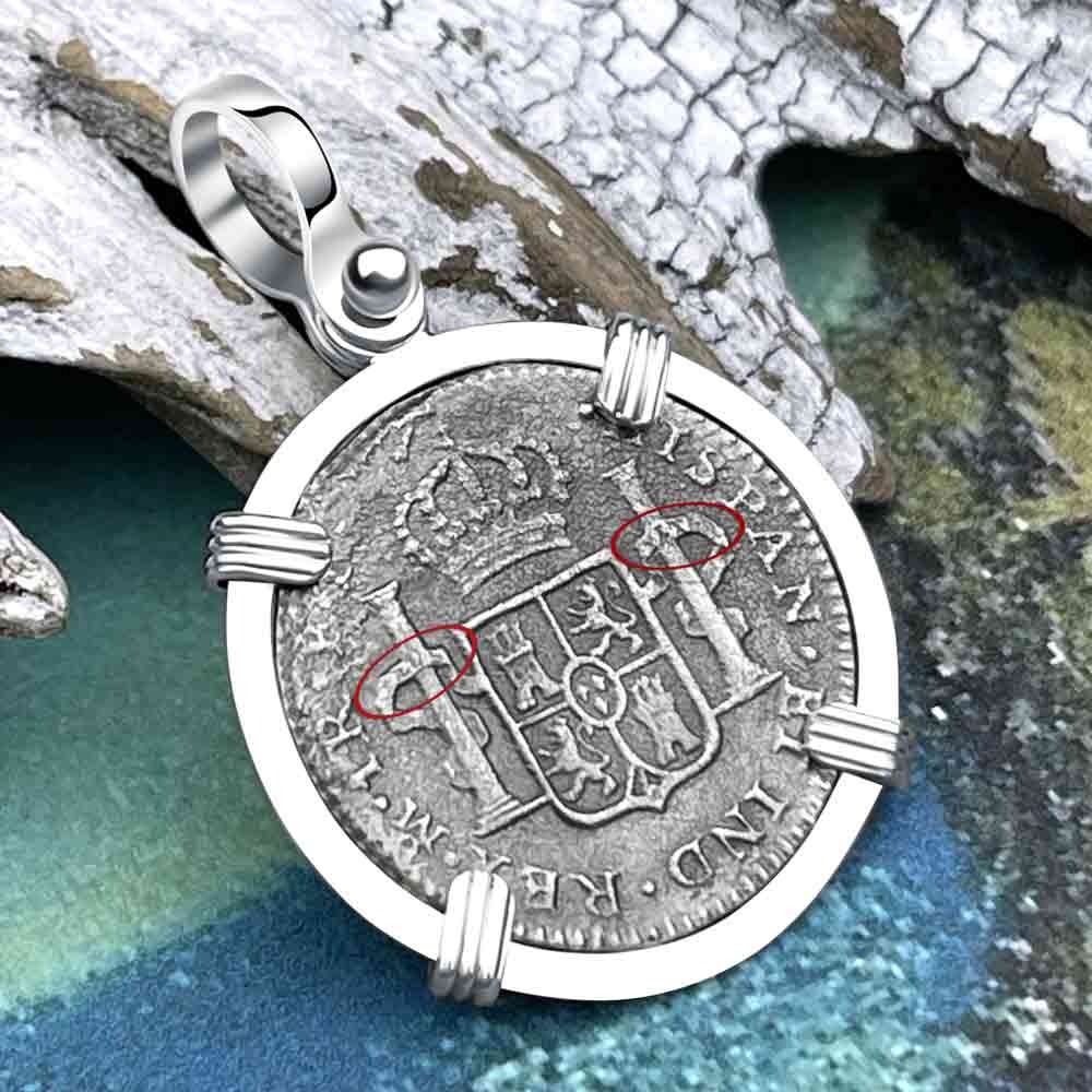 El Cazador Shipwreck 1783 1 Reale Sterling Silver Treasure Coin Pendant