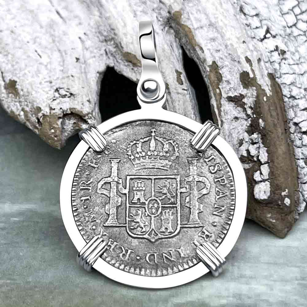 El Cazador Shipwreck 1783 1 Reale Sterling Silver Treasure Coin Pendant