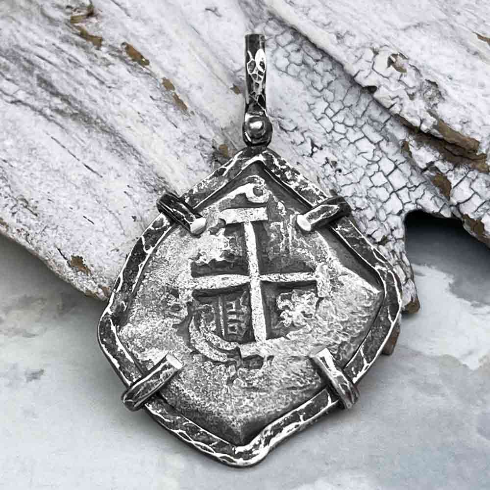 Pirate Era 1752 Spanish 8 Reale &quot;Piece of Eight&quot; Sterling Silver TORTUGA COLLECTION Pendant