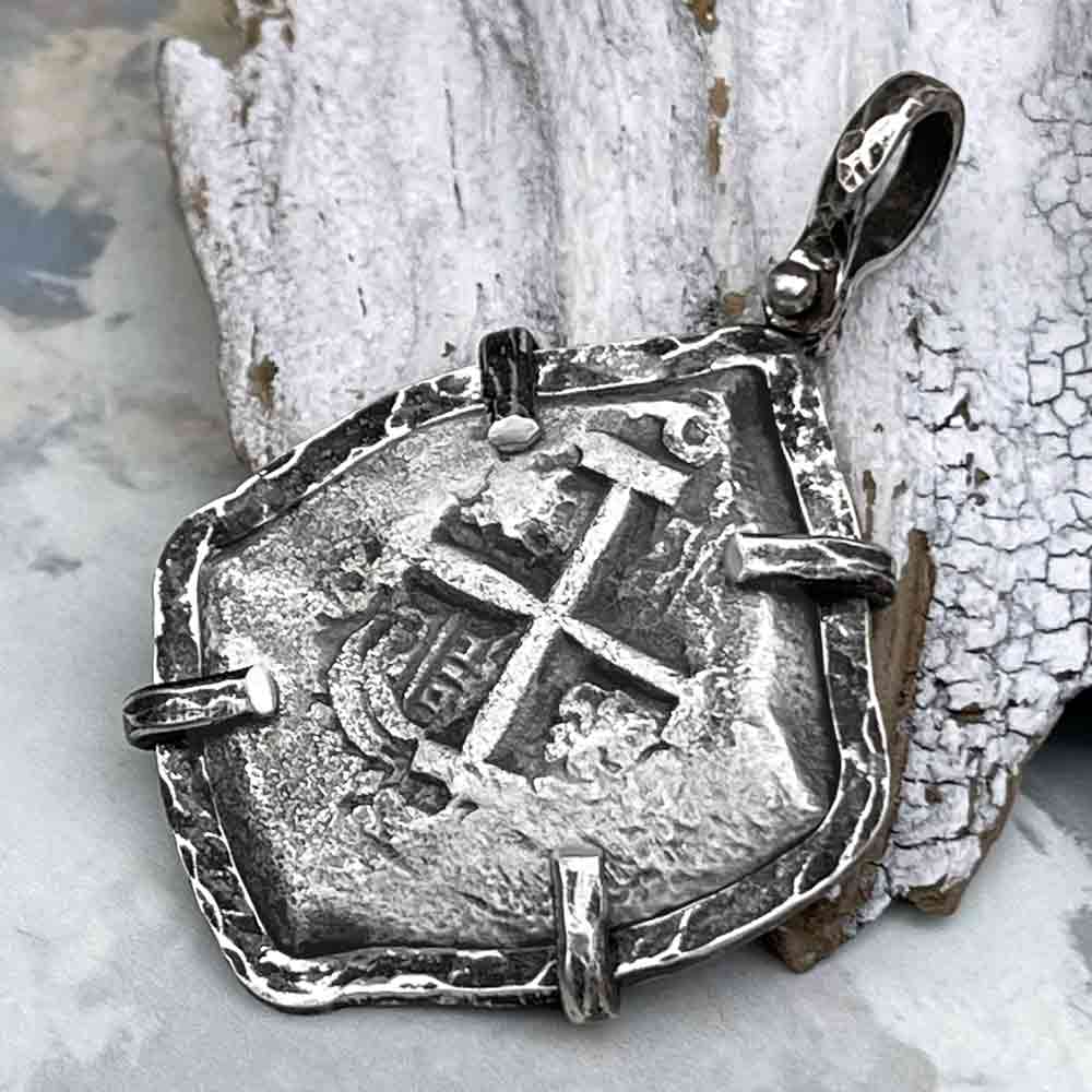 Pirate Era 1752 Spanish 8 Reale &quot;Piece of Eight&quot; Sterling Silver TORTUGA COLLECTION Pendant