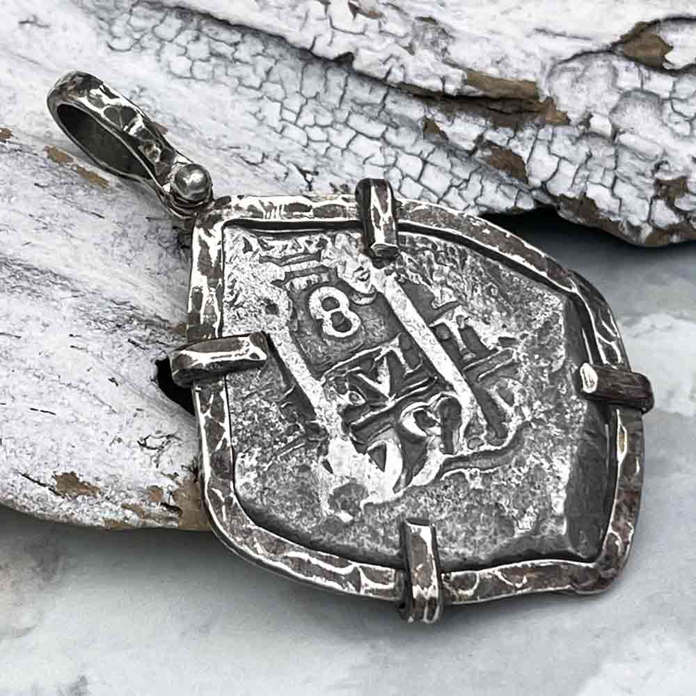 Pirate Era 1752 Spanish 8 Reale &quot;Piece of Eight&quot; Sterling Silver TORTUGA COLLECTION Pendant