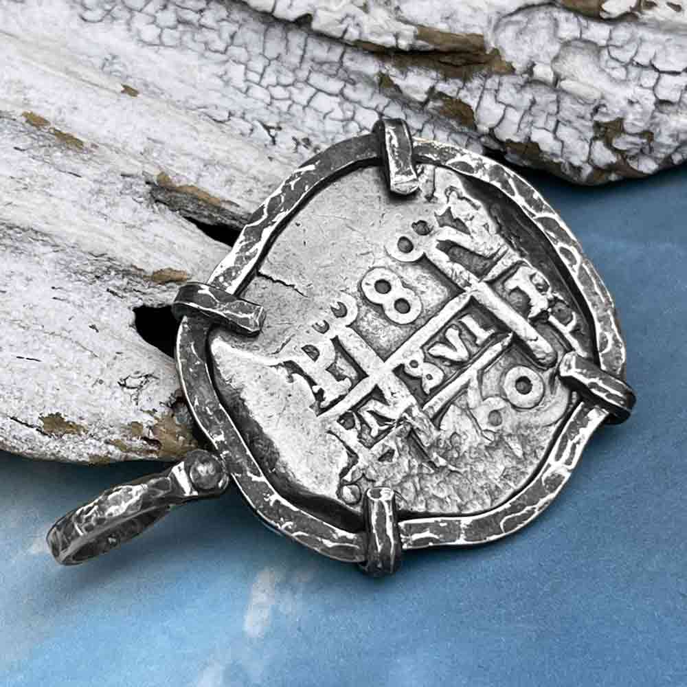 Pirate Era 1760 Spanish 8 Reale &quot;Piece of Eight&quot; Sterling Silver TORTUGA COLLECTION Pendant