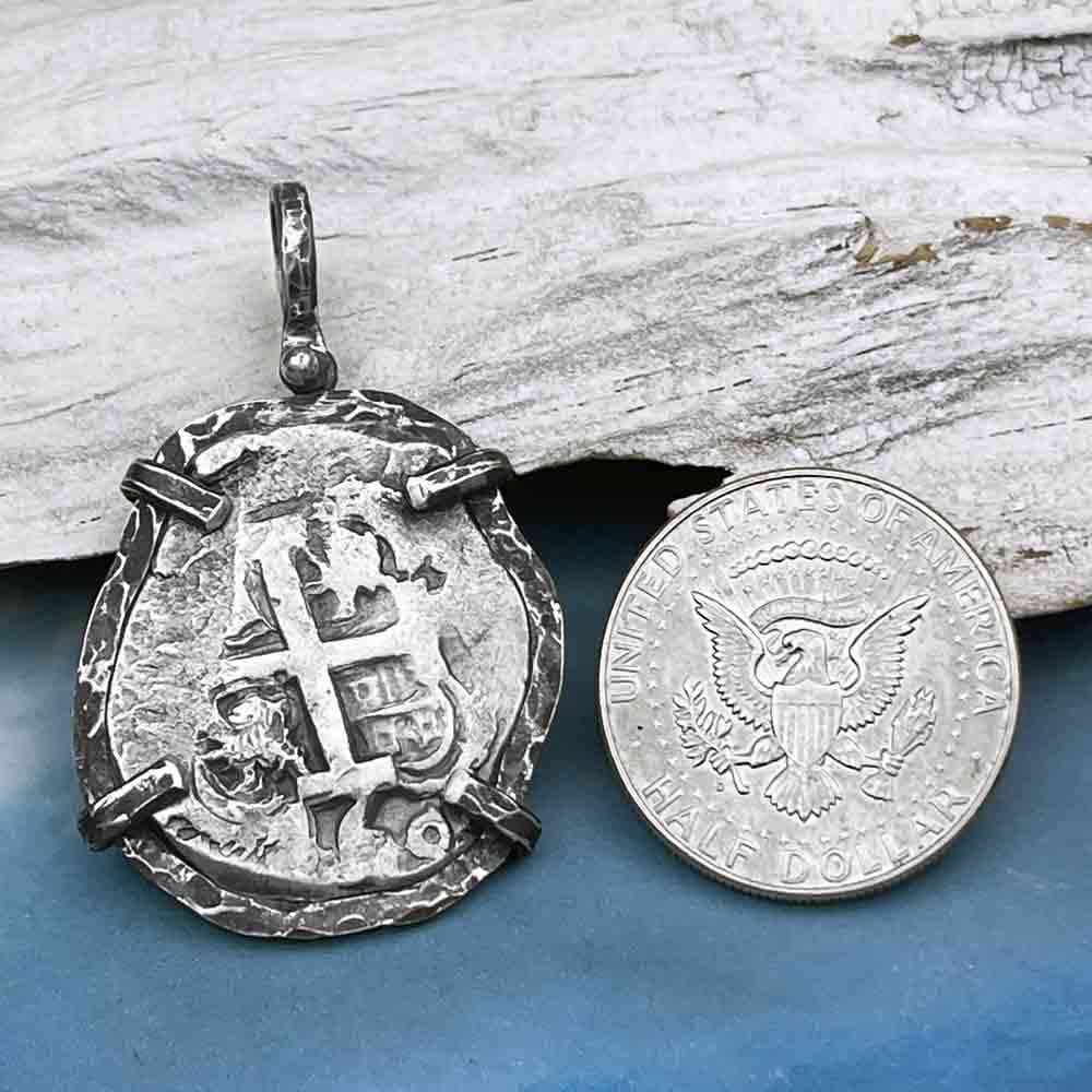 Pirate Era 1760 Spanish 8 Reale &quot;Piece of Eight&quot; Sterling Silver TORTUGA COLLECTION Pendant