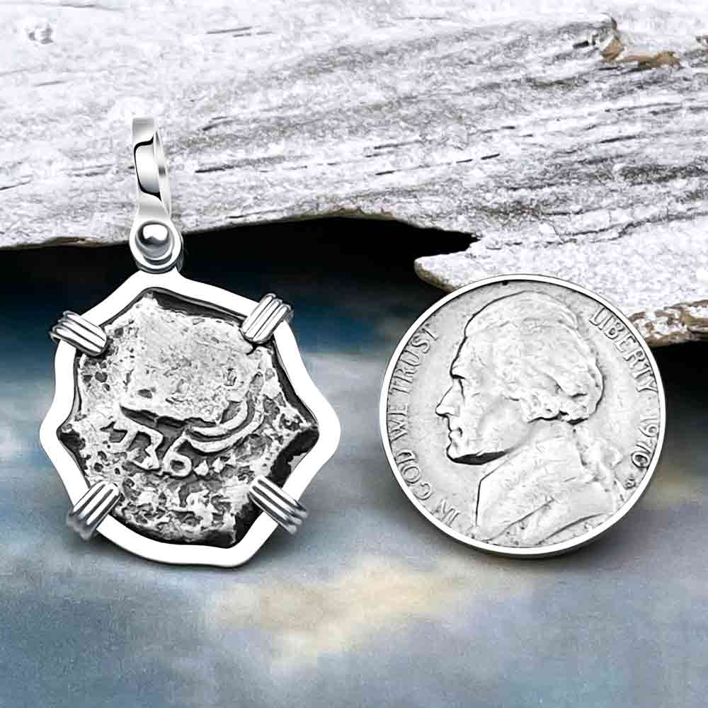 Princess Louisa Shipwreck 1736 1 Reale Piece of Eight Sterling Silver Pendant