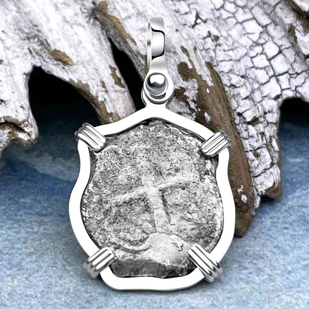 Princess Louisa Shipwreck 1740 1 Reale Piece of Eight Sterling Silver Pendant