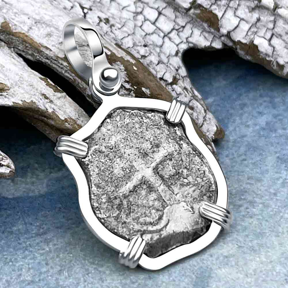 Princess Louisa Shipwreck 1740 1 Reale Piece of Eight Sterling Silver Pendant