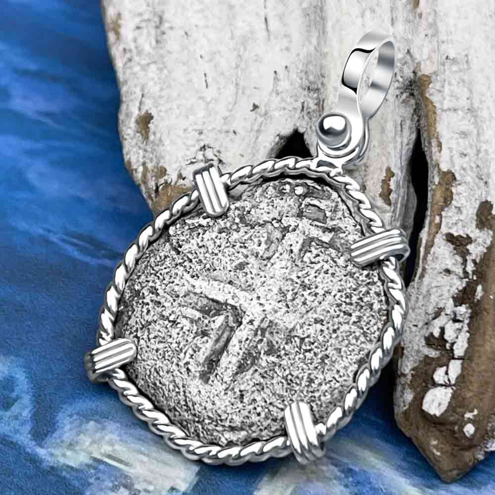 Princess Louisa Shipwreck Dated 1742 2 Reale Piece of Eight Sterling Silver Pendant