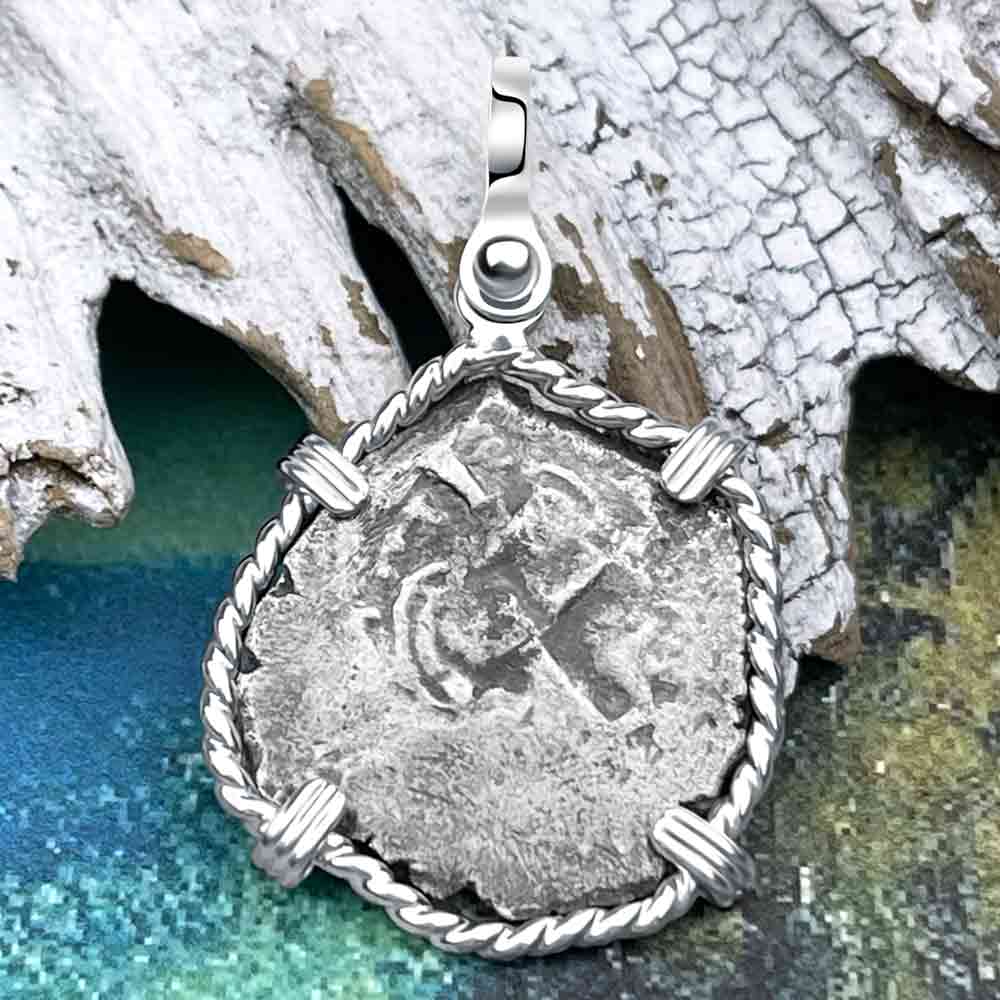 Princess Louisa Shipwreck 1732 1 Reale Piece of Eight Sterling Silver Pendant