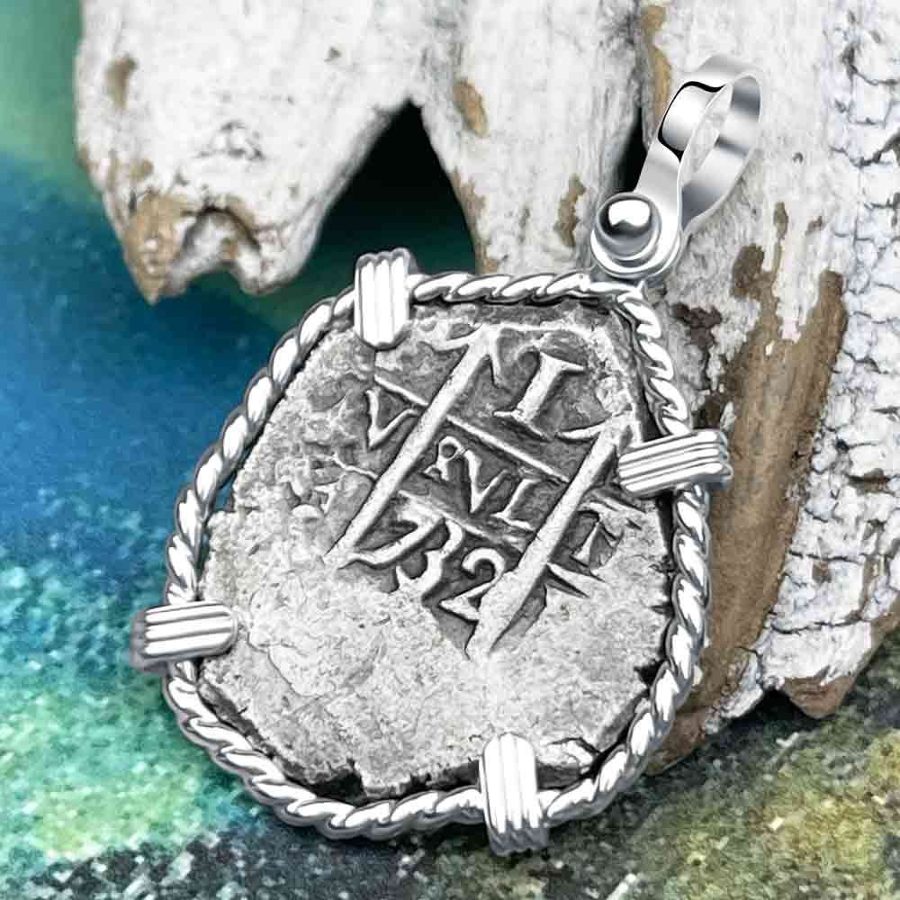 Princess Louisa Shipwreck 1732 1 Reale Piece of Eight Sterling Silver Pendant