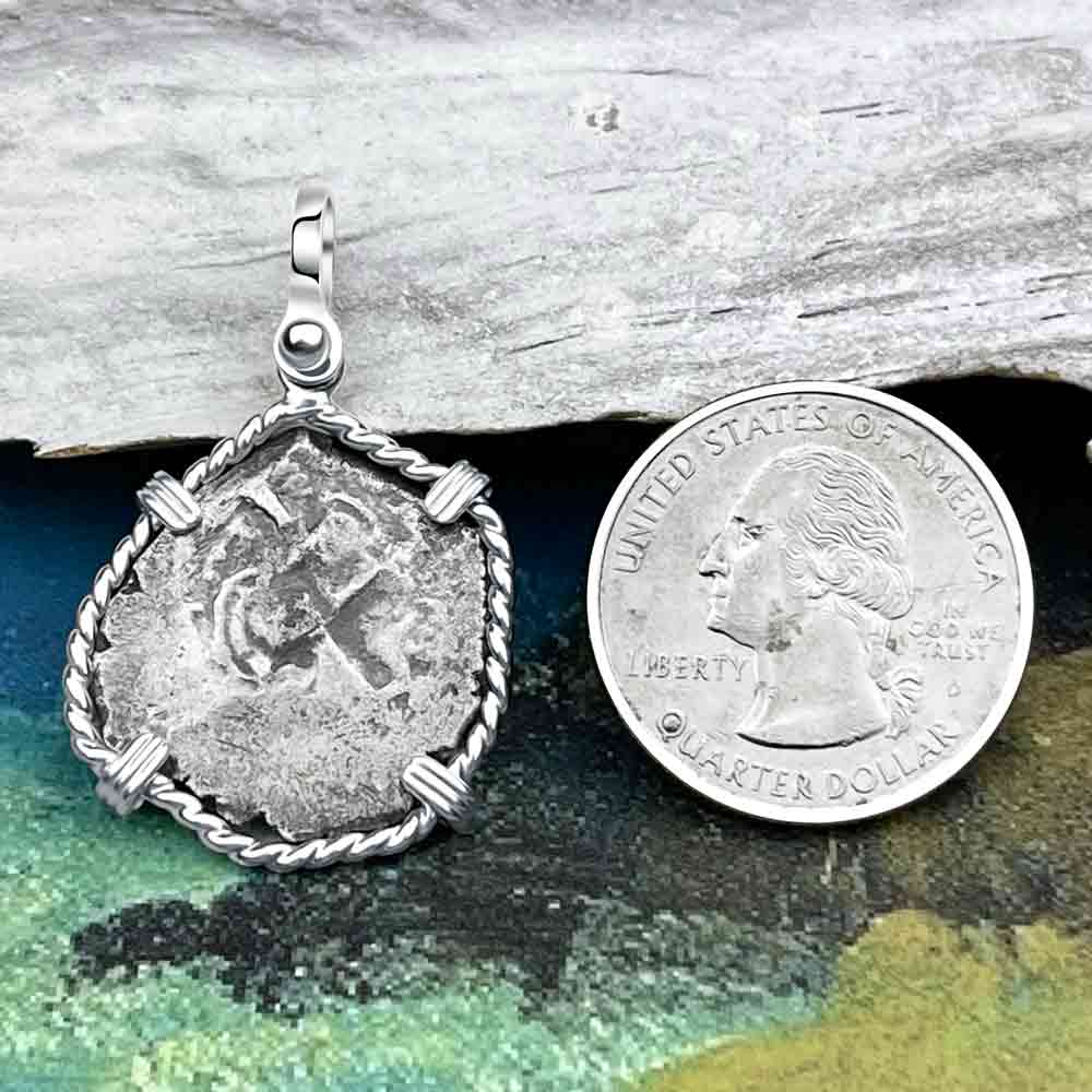 Princess Louisa Shipwreck 1732 1 Reale Piece of Eight Sterling Silver Pendant