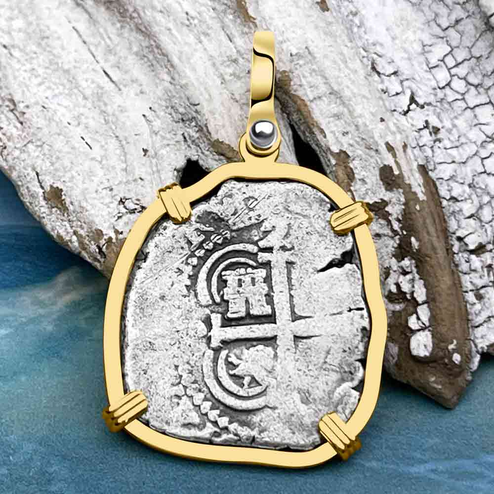 1665 Consolacion Shipwreck Pirate Era 2 Reale Cob 14K Gold Pendant