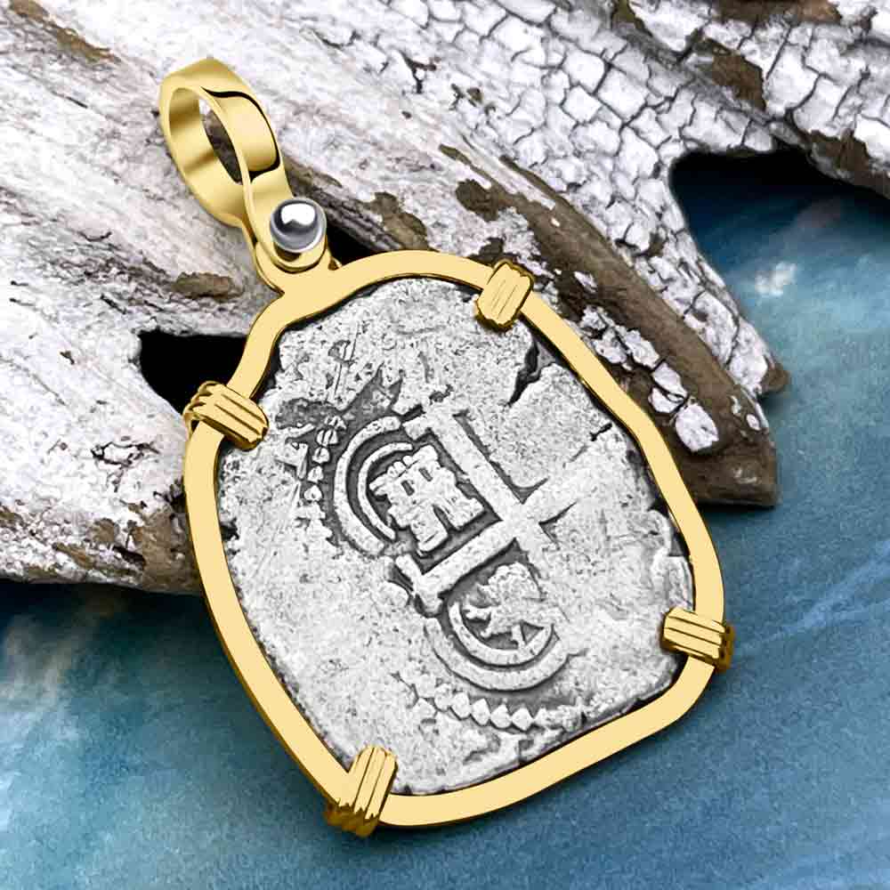 1665 Consolacion Shipwreck Pirate Era 2 Reale Cob 14K Gold Pendant