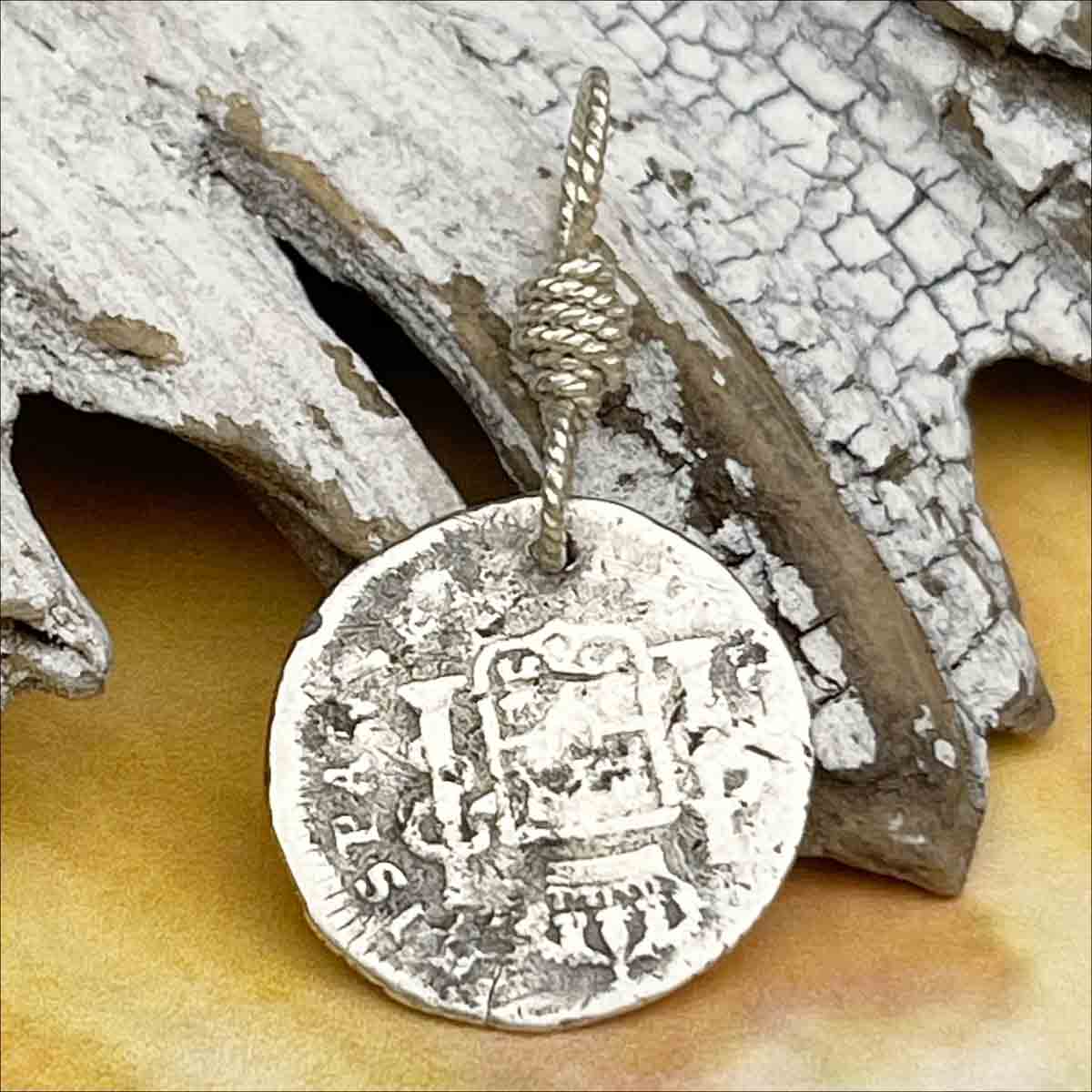 Pirate Chic Silver Half Reale Spanish Portrait Dollar - the Legendary &quot;Piece of Eight&quot; Pendant