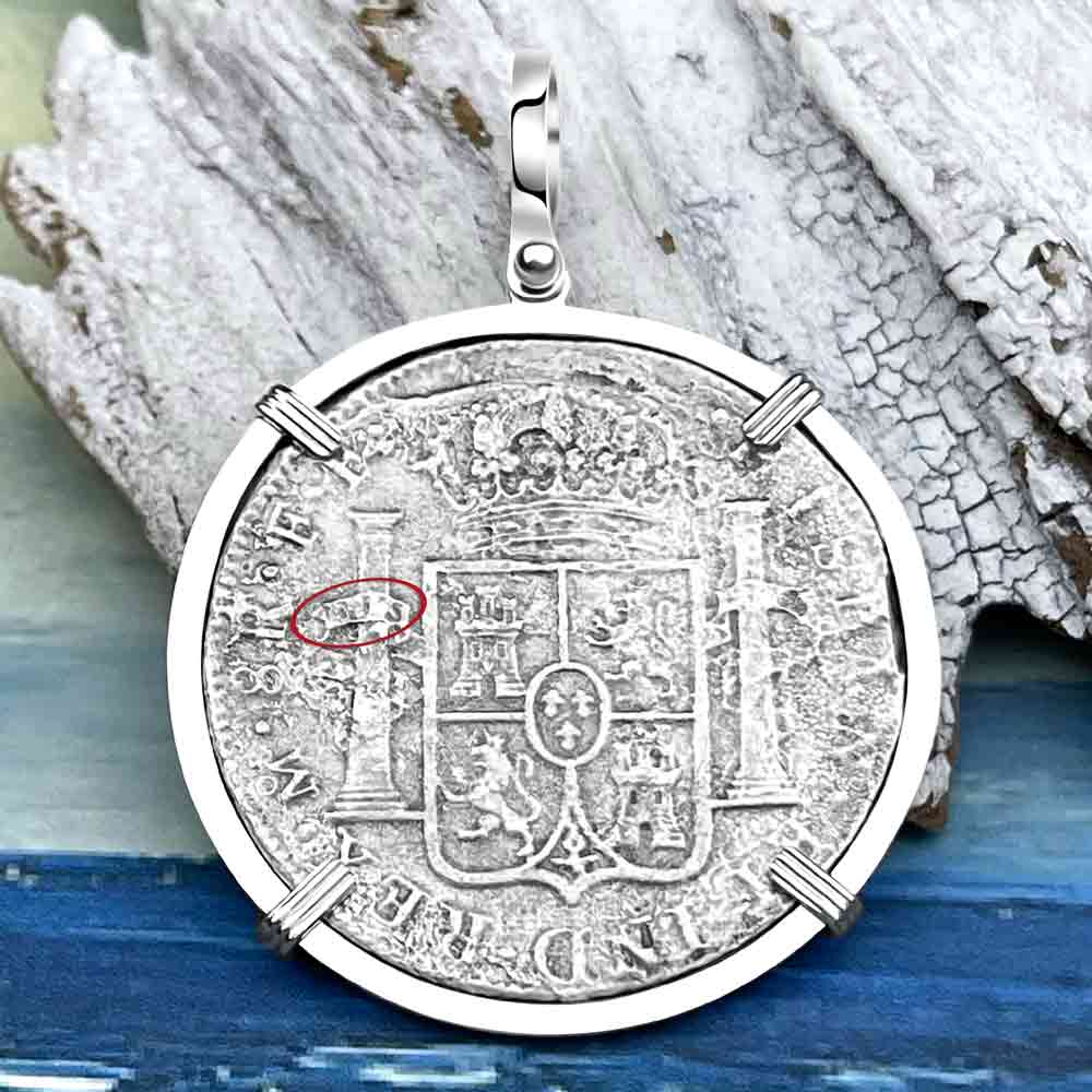 El Cazador Shipwreck 1783 8 Reale &quot;Piece of 8&quot; Silver Treasure Coin Pendant