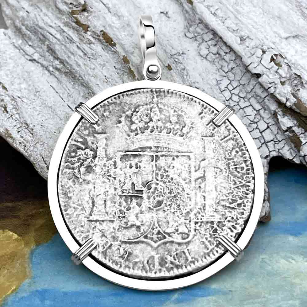 El Cazador Shipwreck 1783 8 Reale &quot;Piece of 8&quot; Silver Treasure Coin Pendant | Artifact #8904