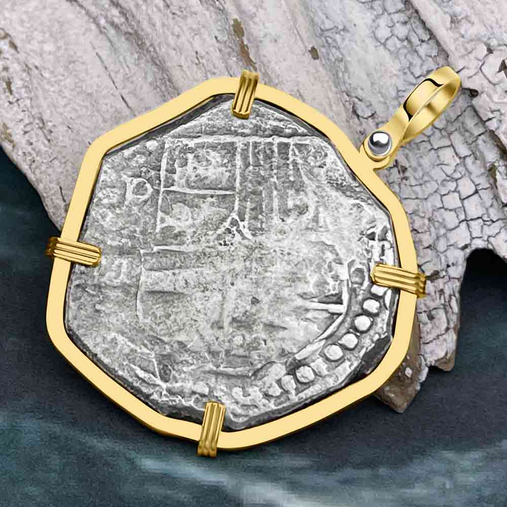 Mel Fisher&#39;s Atocha 8 Reale Shipwreck Coin 14K Gold Pendant