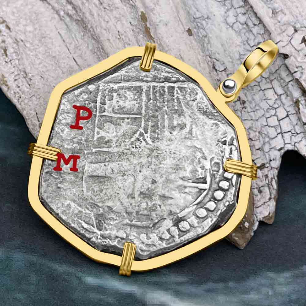 Mel Fisher&#39;s Atocha 8 Reale Shipwreck Coin 14K Gold Pendant