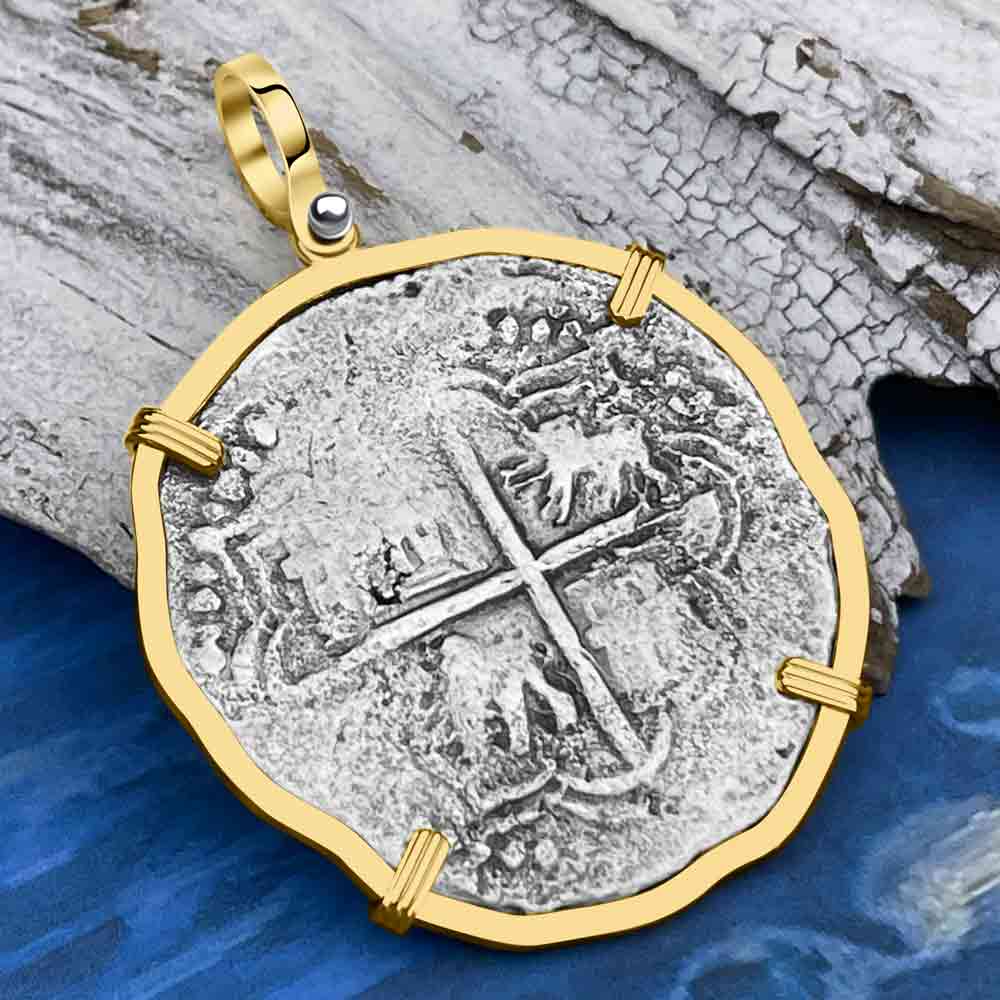 Mel Fisher&#39;s Atocha 8 Reale Shipwreck Coin 14K Gold Pendant