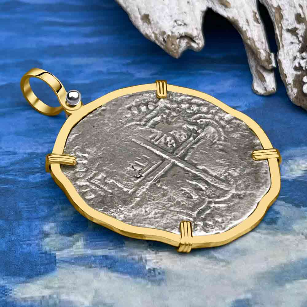 Mel Fisher&#39;s Atocha 8 Reale Shipwreck Coin 14K Gold Pendant