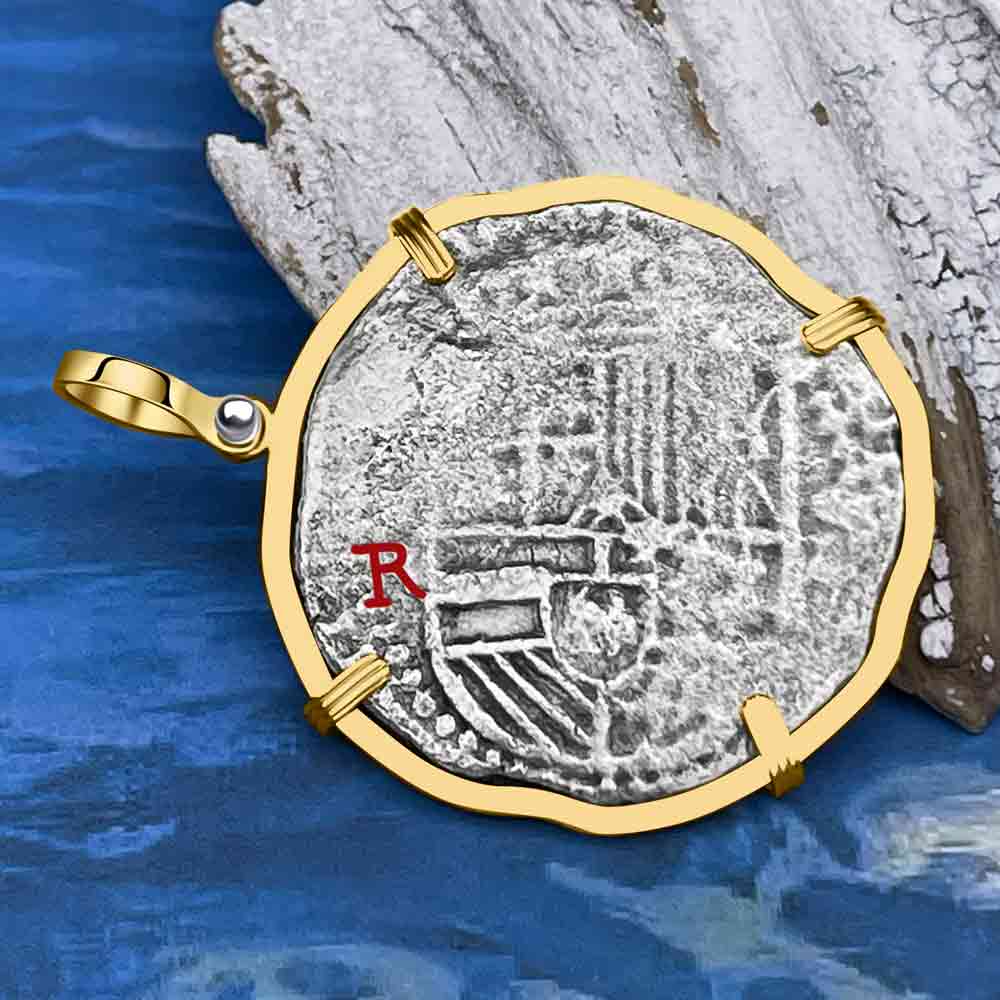 Mel Fisher&#39;s Atocha 8 Reale Shipwreck Coin 14K Gold Pendant