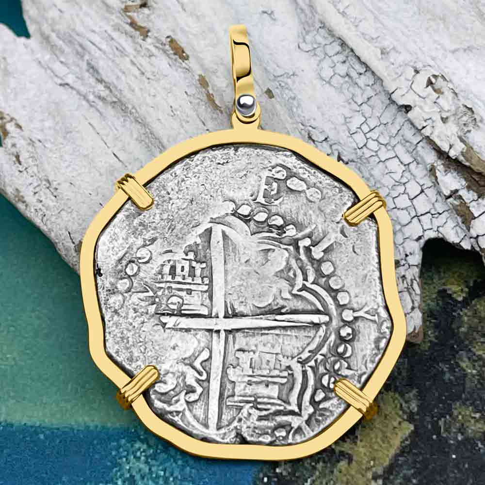 Mel Fisher&#39;s Atocha 8 Reale Shipwreck Coin 14K Gold Pendant | Artifact #8962