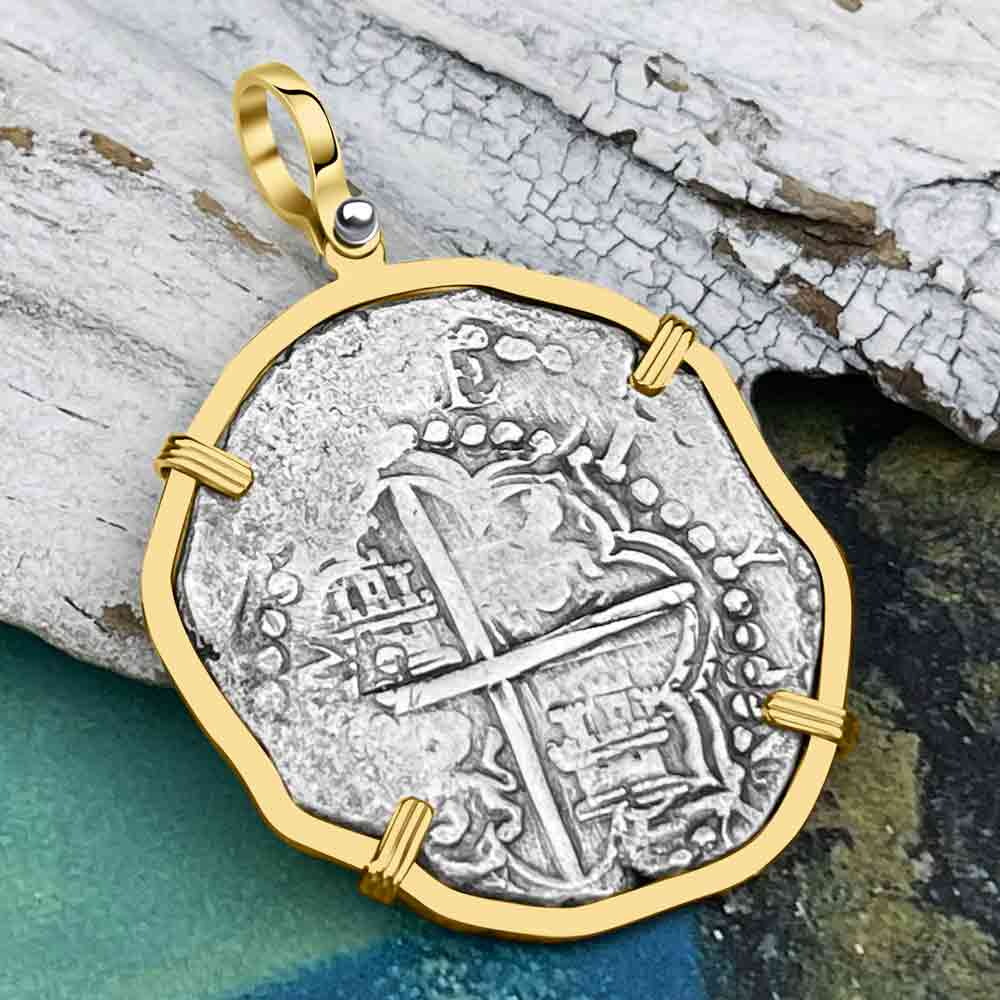 Mel Fisher&#39;s Atocha 8 Reale Shipwreck Coin 14K Gold Pendant | Artifact #8962