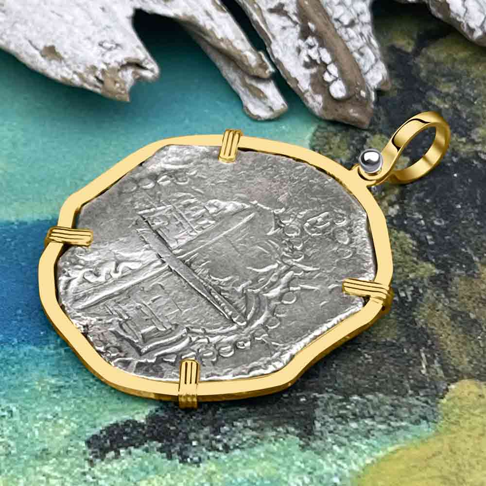 Mel Fisher&#39;s Atocha 8 Reale Shipwreck Coin 14K Gold Pendant | Artifact #8962