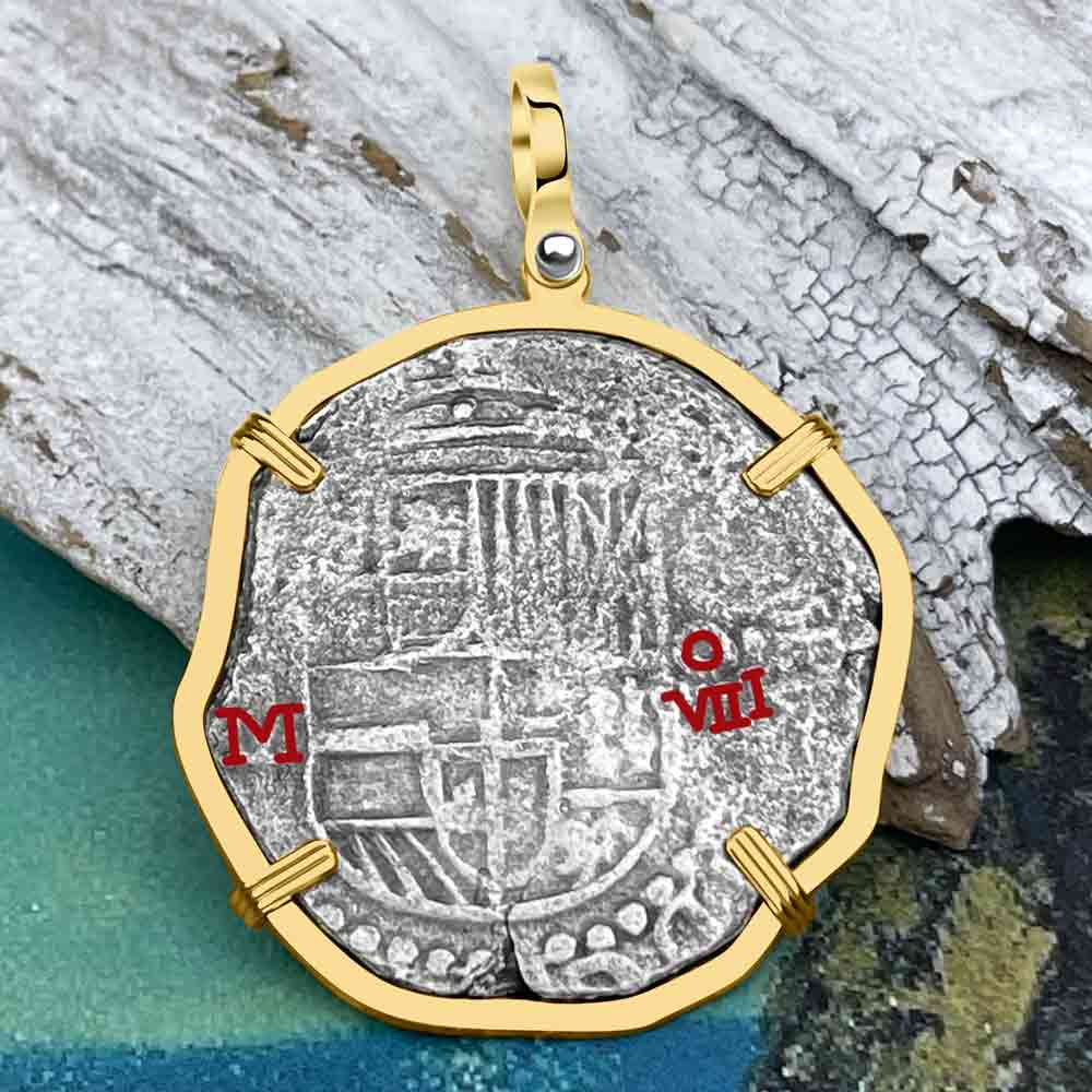 Mel Fisher&#39;s Atocha 8 Reale Shipwreck Coin 14K Gold Pendant | Artifact #8962