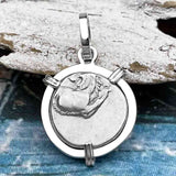Ancient Greek Lion Hemidrachm 400 BC Sterling Silver Pendant