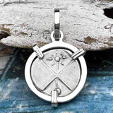Ancient Greek Lion Hemidrachm 400 BC Sterling Silver Pendant