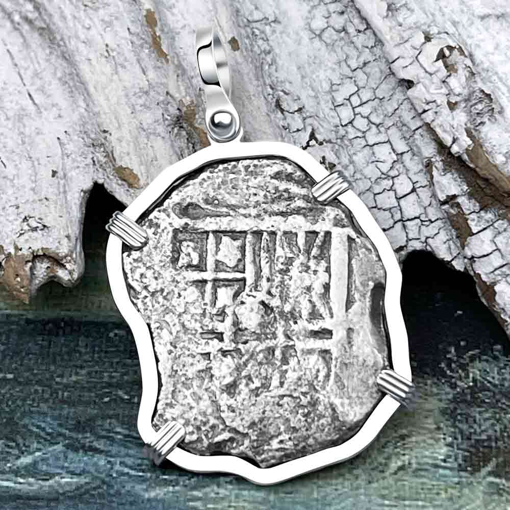 Concepcion Shipwreck 4 Reale Silver Piece of 8 Sterling Silver Pendant