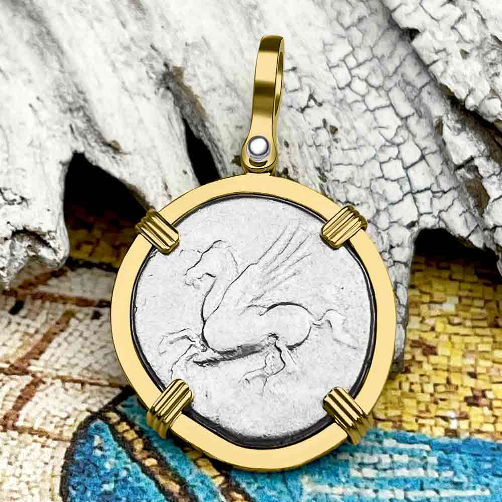 Gorgeous Athena Owl Ancient Greek solid 9ct / 18ct Gold Coin pendant n –  Bijoux de Chagall