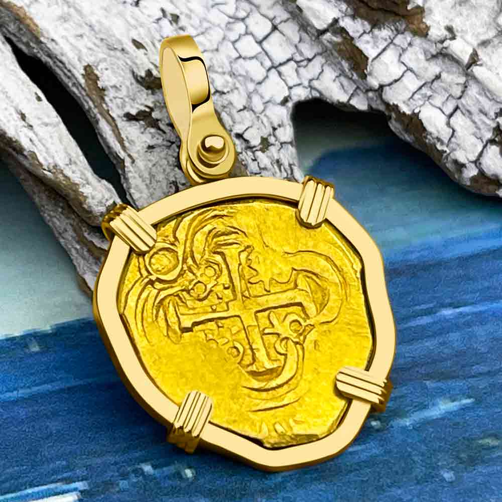 Cannon Beach Treasure 8 Reale Spanish Portrait Dollar Pendant