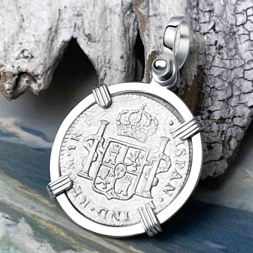 El Cazador Shipwreck 1783 1 Reale Sterling Silver Treasure Coin Pendant