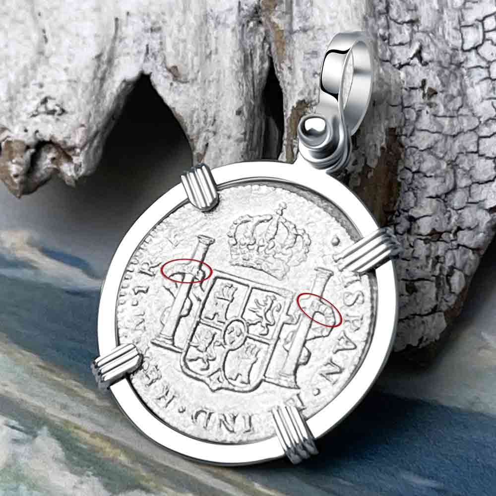 El Cazador Shipwreck 1783 1 Reale Sterling Silver Treasure Coin Pendant