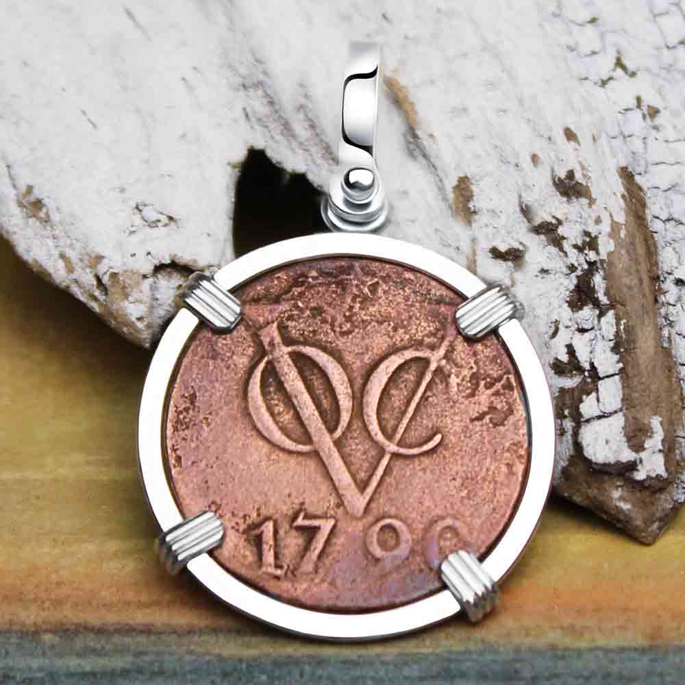 VOC Shipwreck 1790 1 Duit Sterling Silver Pendant