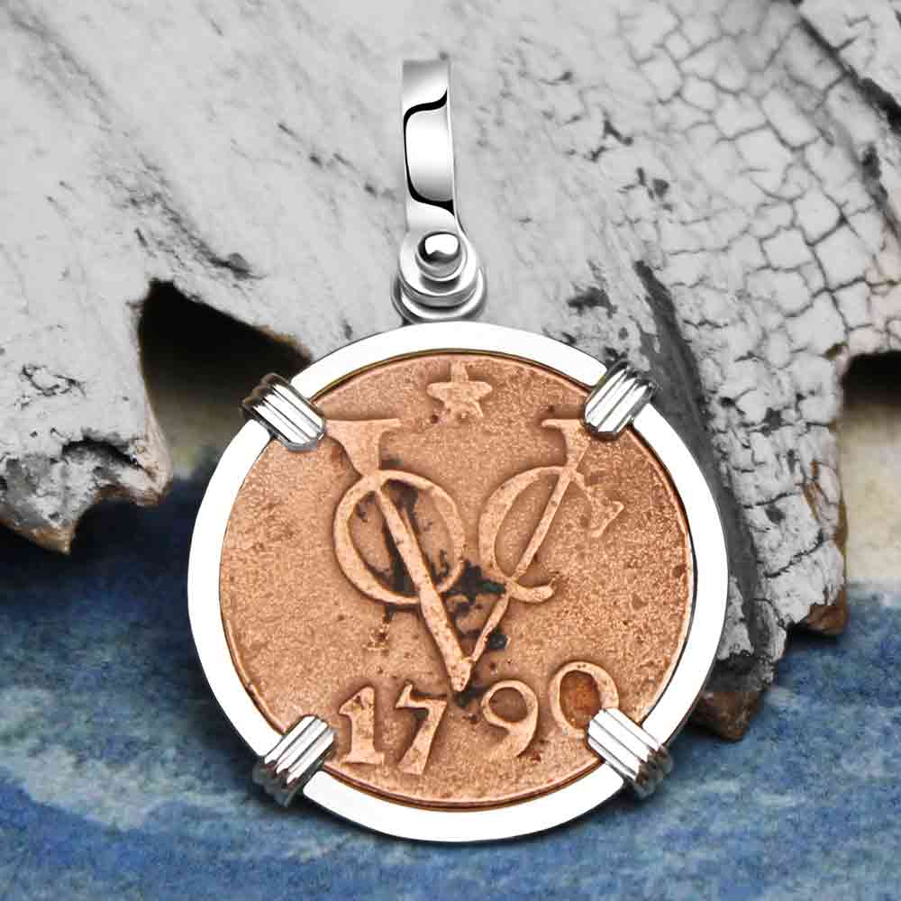VOC Shipwreck 1790 1 Duit Sterling Silver Pendant